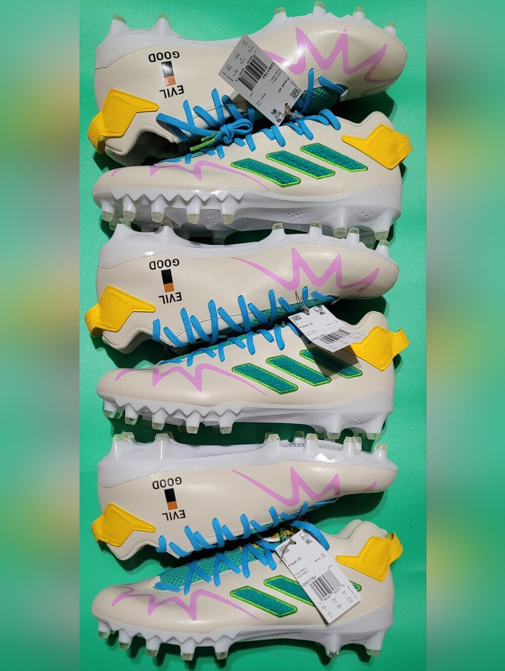 Adidas Freak 22 Simpsons Krusty The Clown FB Cleats Lot Of 3 Sz 10-10.5-12 Men